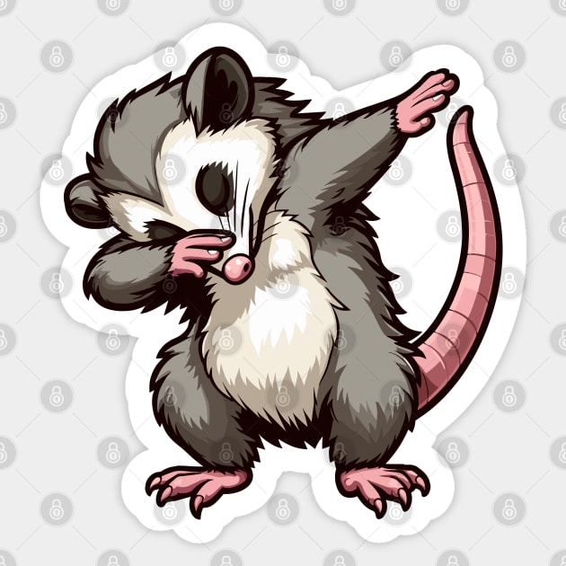Dab Opossum Sticker by MoDesigns22 